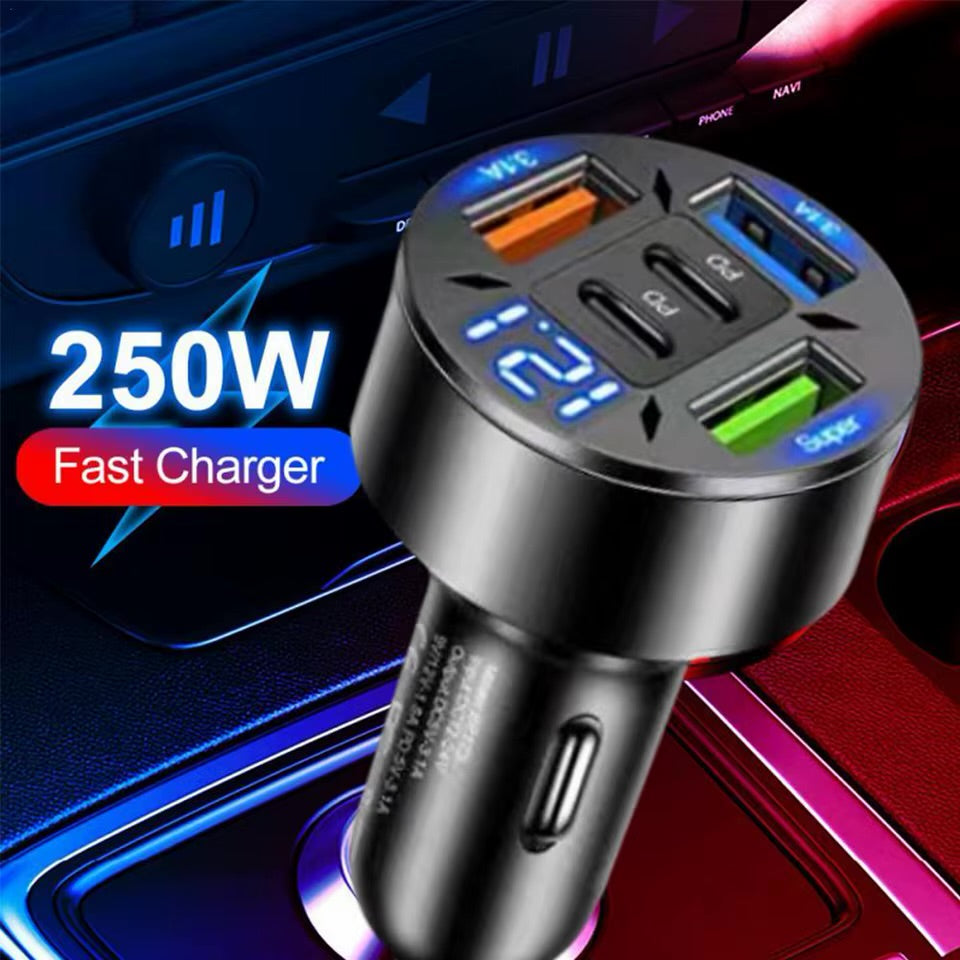 250W 5-portowa ładowarka samochodowa